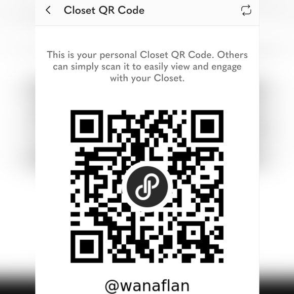 Personal Wana  ClosetQR CODE to BOOKMARK SO YOU CAN SHARE ITEMS and PEEK INSIDE! - Picture 1 of 14